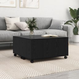 Masa de cafea Stejar negru 75 x 75 x 38 cm Lemn compozit GartenMobel Dekor