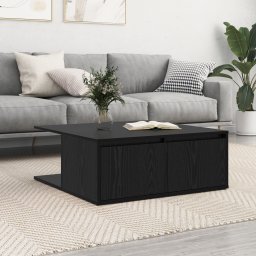 Masa de cafea Stejar negru 80 x 80 x 31 cm Lemn compozit GartenMobel Dekor