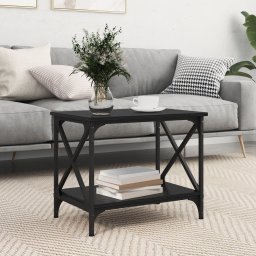 Masa laterala Stejar negru 55 x 38 x 45 cm Lemn compozit GartenMobel Dekor