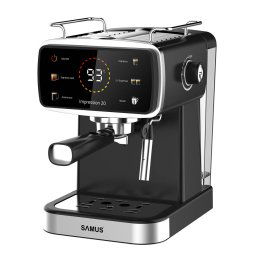 Espressor Manual Samus IMPRESSION 20 5 Optiuni de Bauturi Afisaj Color Tactil 1.5L 20Bar 1350W Negru/Inox