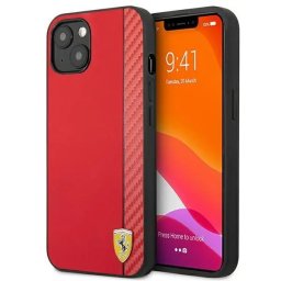Husa Ferrari FESAXHCP13SRE iPhone 13 mini 5.4" red/red hardcase On Track Carbon Stripe