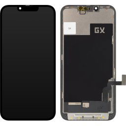 Piese si componente Display cu Touchscreen GX pentru Apple iPhone 13, cu Rama, Versiune OLED IC Movable, Negru