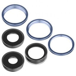 Piese si componente Geam Camera Spate Apple iPhone 13 Pro Max / 13 Pro, Wide + UltraWide + Telephoto, cu Rama, Albastru