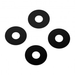 Piese si componente Geam Camera Spate Honor X6a, Wide + Macro + Depth + Blitz, Negru