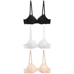 Next Sutien roz pudră / negru / alb