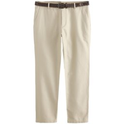 Next Pantaloni eleganți alb kitt / maro închis