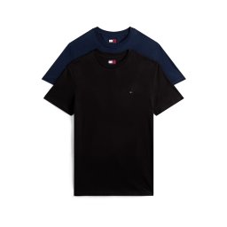 Tommy Jeans Tricou 'Tommy Flag Extra Slim T' bleumarin / roșu / negru / alb