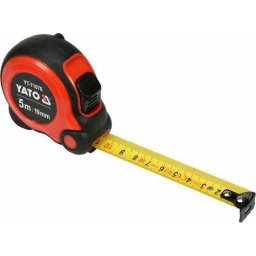 Ruleta masurare, ABS/Otel, 5000 x 19 mm, Rosu/Negru