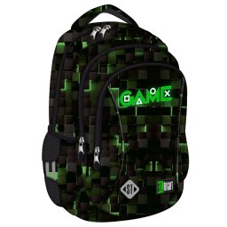 Ghiozdan scolar Majewski ST Right, BP26 XL, Green Game, 3 compartimente, 45 x 35 x 20 cm