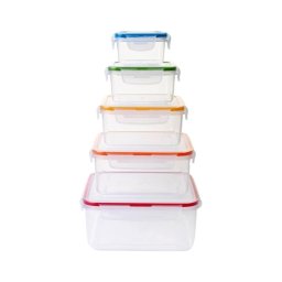 Set de 5 recipiente pentru alimente LOCK