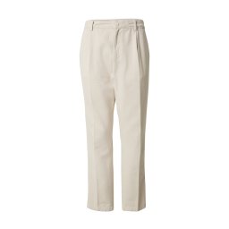 DAN FOX APPAREL Pantaloni cu dungă 'Jannek' alb murdar
