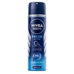 Nivea Deodorant spray, Barbati, 150 ml, Fresh Active 0% Aluminium