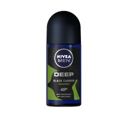 Nivea Deodorant Roll-on, Barbati, 50 ml, Deep Black Carbon Amazonia