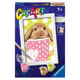 Ravensburger - CreArt pictura pe numere pentru copii iepuras in cana