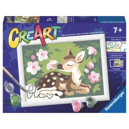 Ravensburger - CreArt pictura pe numere pentru copii pui de caprioara si flori