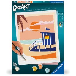 Ravensburger - CreArt pictura pe numere pentru adulti cabana pe plaja
