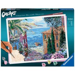 Ravensburger - CreArt pictura pe numere pentru adulti peisaj mediteranean