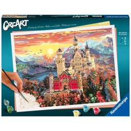 Ravensburger - CreArt pictura pe numere pentru adulti castel de basm