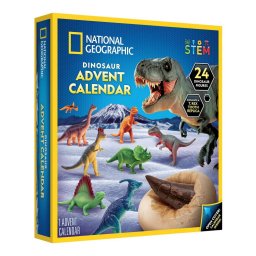 National Geographic - Set educativ Calendar de Craciun descopera lumea preistorica a dinozaurilor cu 24 de surprize