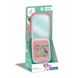 Clementoni - Telefon flip Minnie Mouse care dezvolta abilitatile motorii fine si simtul tactil