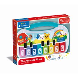 Clementoni - Pian interactiv cu 8 note muzicale ce ajuta copiii sa descopere muzica intr-un mod intuitiv