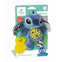 Clementoni - Jucarie senzoriala plus Disney Stitch cu zornaitoare pentru dezvoltarea simturilor