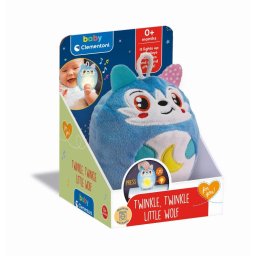 Clementoni - Jucarie lup de plus cu lumina de noapte si sunete pentru relaxare si somn linistit