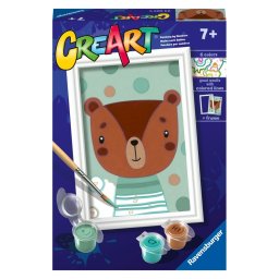 Ravensburger - CreArt pictura pe numere pentru copii ursulet dragut