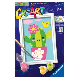 Ravensburger - CreArt pictura pe numere pentru copii cactus in ghiveci