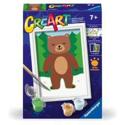Ravensburger - CreArt pictura pe numere pentru copii urs salbatic