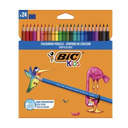 Creioane colorate 24 culori Bic Tropicolors