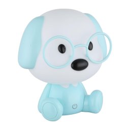 Veioză LED reîncărcabilă dimabilă de veghe pentru copii Globo 21761B PUPPY 1W/5V 500 mAh albastru