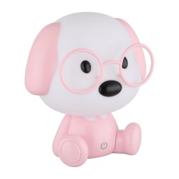 Veioză LED reîncărcabilă dimabilă de veghe pentru copii Globo 21761P PUPPY 1W/5V 500 mAh roz