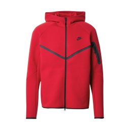 Nike Sportswear Hanorac 'TECH FLEECE' roșu cireș / negru