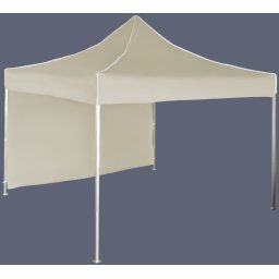 Pavilion de grădină 3x3m – din aluminiu, 1 perete lateral, Bej