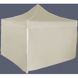 Pavilion de grădină 3x3m – din aluminiu, 4 pereţi laterali, Bej