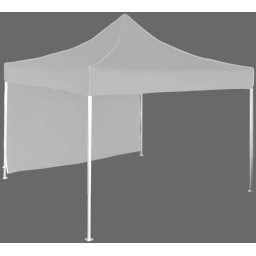 Pavilion de grădină 3x3m – din aluminiu, 1 perete lateral, Gri / antracit