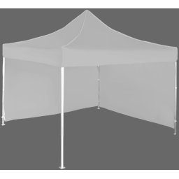 Pavilion de grădină 3x3m – din aluminiu, 2 pereţi laterali, Gri / antracit