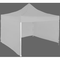 Pavilion de grădină 3x3m – din aluminiu, 3 pereţi laterali, Gri / antracit