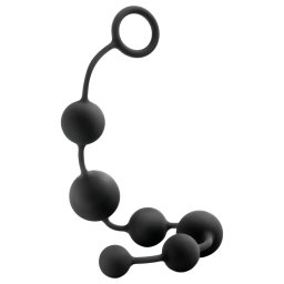 Anal Adventures - dildo anal cu bile - silicon negru