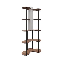 Lampadar cu rafturi 1xE27/40W/230V 150 cm negru/maro