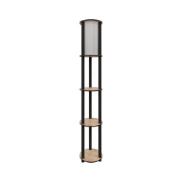 Lampadar cu rafturi 1xE27/40W/230V 150 cm negru/maro