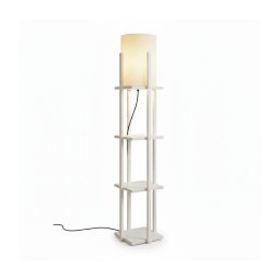 Lampadar cu rafturi NORA 1xE27/40W/230V alb