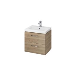 Cersanit S801-153-DSM - Dulap de baie suspendat LARA COMO cu lavoar, finisaj nuc