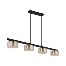 Lustră LED pe cablu Globo 16055-4HG HIGGINS 4xGX53/6W/230V fumuriu/maro
