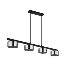 Lustră LED pe cablu Globo 16055-4HS HIGGINS 4xGX53/6W/230V fumuriu/negru