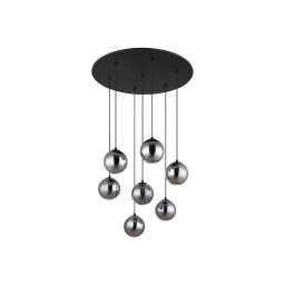 Lustră LED pe cablu Globo 56133-7H RIHA 7xG9/3,5W/230V fumuriu/negru