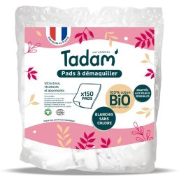 Dischete din bumbac BIO demachiante, dreptunghiulare(format mare) Tadam