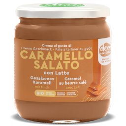 Crema BIO caramel sarat, cu alune de padure si lapte Deanocciola