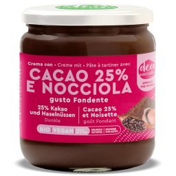 Crema BIO ciocolata fondanta, cu alune de padure si 25% cacao Deanocciola